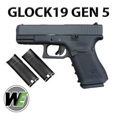 Airsoft Tabanca WE Glock 19 Gen 5 Siyah WE-G003VB-BK YENİ