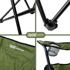 Rox Camping Katlanır Kamp Sandalyesi- Yeşil