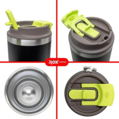 Rox Camping 0193 Pipetli Kahve Termosu 0.48 Lt - Siyah