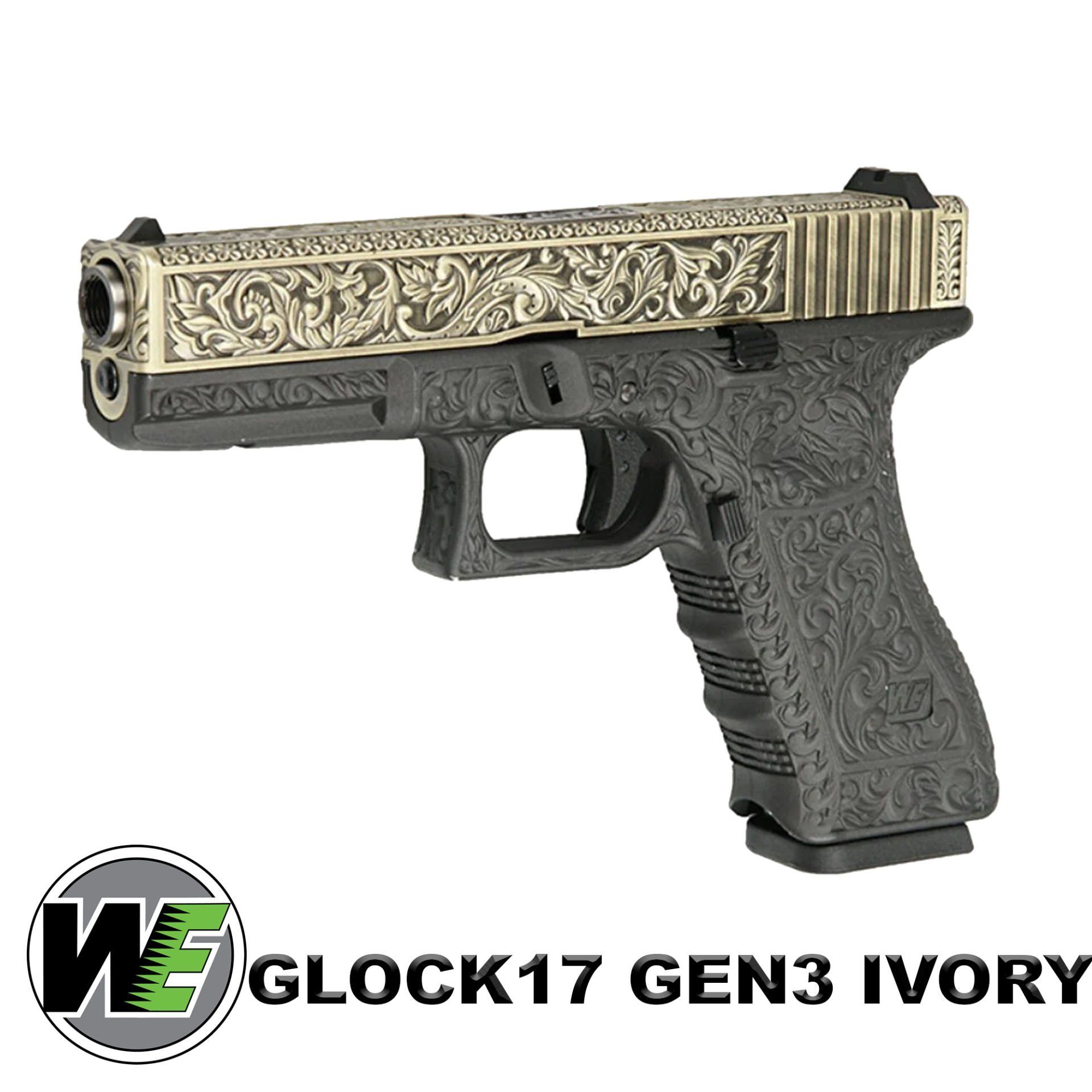 Airsoft Tabanca WE Glock 17 Gen3 Ivory Gravür İşlemeli WE-G001BOX
