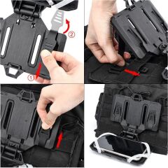 WADSN® Polimer Telefon Tutucu Siyah Tactical Mobile Pouch MP09006-BK