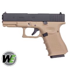 Airsoft Tabanca WE Glock 19 Tan/Siyah Gen4 WE-G003B-T-19-B-TAN-GEN4