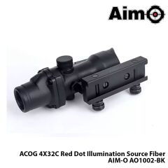 WADSN® Dürbün ACOG 4X32C Red Dot Illumination Source Fiber-SİYAH AIM-O AO1002-BK