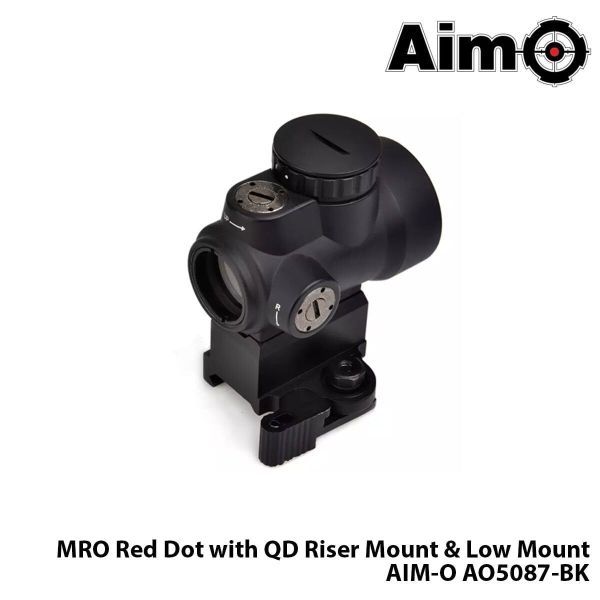 AIM-O® Red-Dot MRO with QD Riser Mount & Low Mount-SİYAH AIM-O AO5087-BK