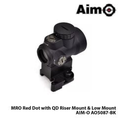AIM-O® Red-Dot MRO with QD Riser Mount & Low Mount-SİYAH AIM-O AO5087-BK