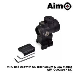 AIM-O® Red-Dot MRO with QD Riser Mount & Low Mount-SİYAH AIM-O AO5087-BK