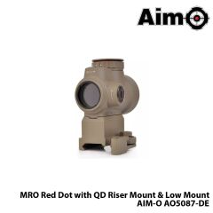 AIM-O® Red-Dot MRO with QD Riser Mount & Low Mount-TAN AIM-O AO5087-DE