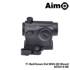 Red/Green-Dot T1 With QD Mount-SİYAH AIM-O AO5014-BK