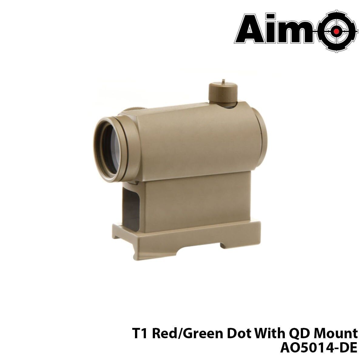 Red/Green-Dot T1With QD Mount-TAN AIM-O AO5014-DE