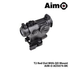 AIM-O® Red/Green-Dot T2 With QD Mount-SİYAH AIM-O AO5074-BK