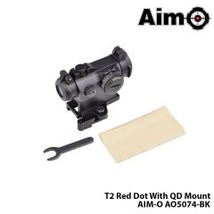 AIM-O® Red/Green-Dot T2 With QD Mount-SİYAH AIM-O AO5074-BK