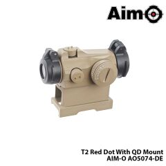 AIM-O®  Red/Green-Dot T2 With QD Mount-TAN AIM-O AO5074-DE