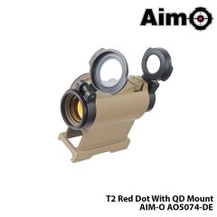 AIM-O®  Red/Green-Dot T2 With QD Mount-TAN AIM-O AO5074-DE