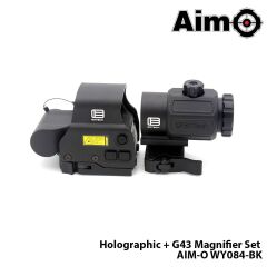 WADSN® WADSN Red / Green Holographic Hybrid Dot Sight, EXPS with G43 Magnifier (Black) WY126-BK