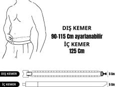 Mas Tactical® Görev Kemeri 6164 D-Tokalı 50mm Siyah