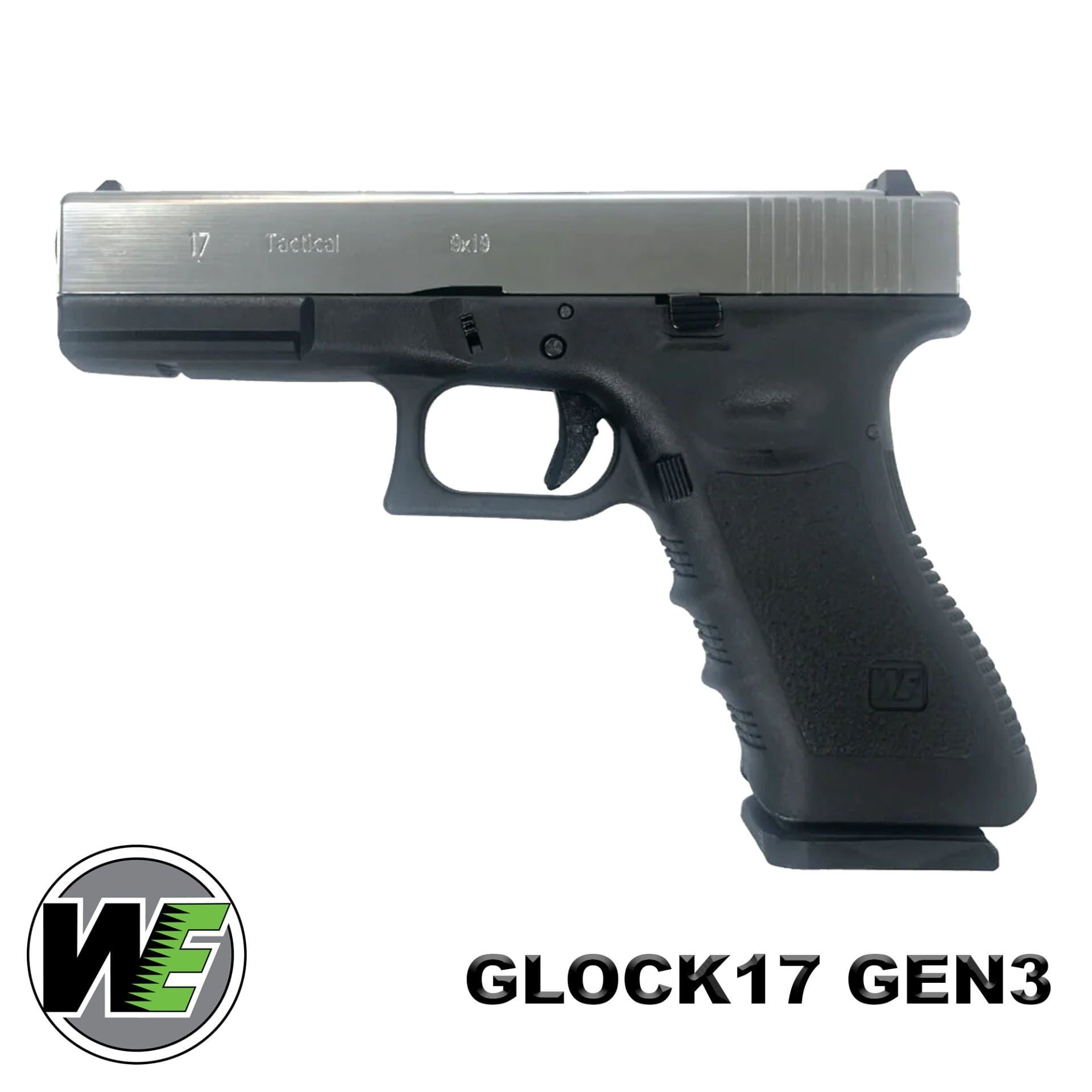 Airsoft Tabanca WE Glock 17 Siyah/Gümüş Gen3 WE-G001A-SV G17-A-Silver-GEN3