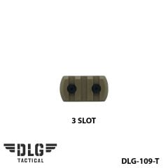 M-LOK POLYMER RAIL 3 SLOT DLG-109-T Tan