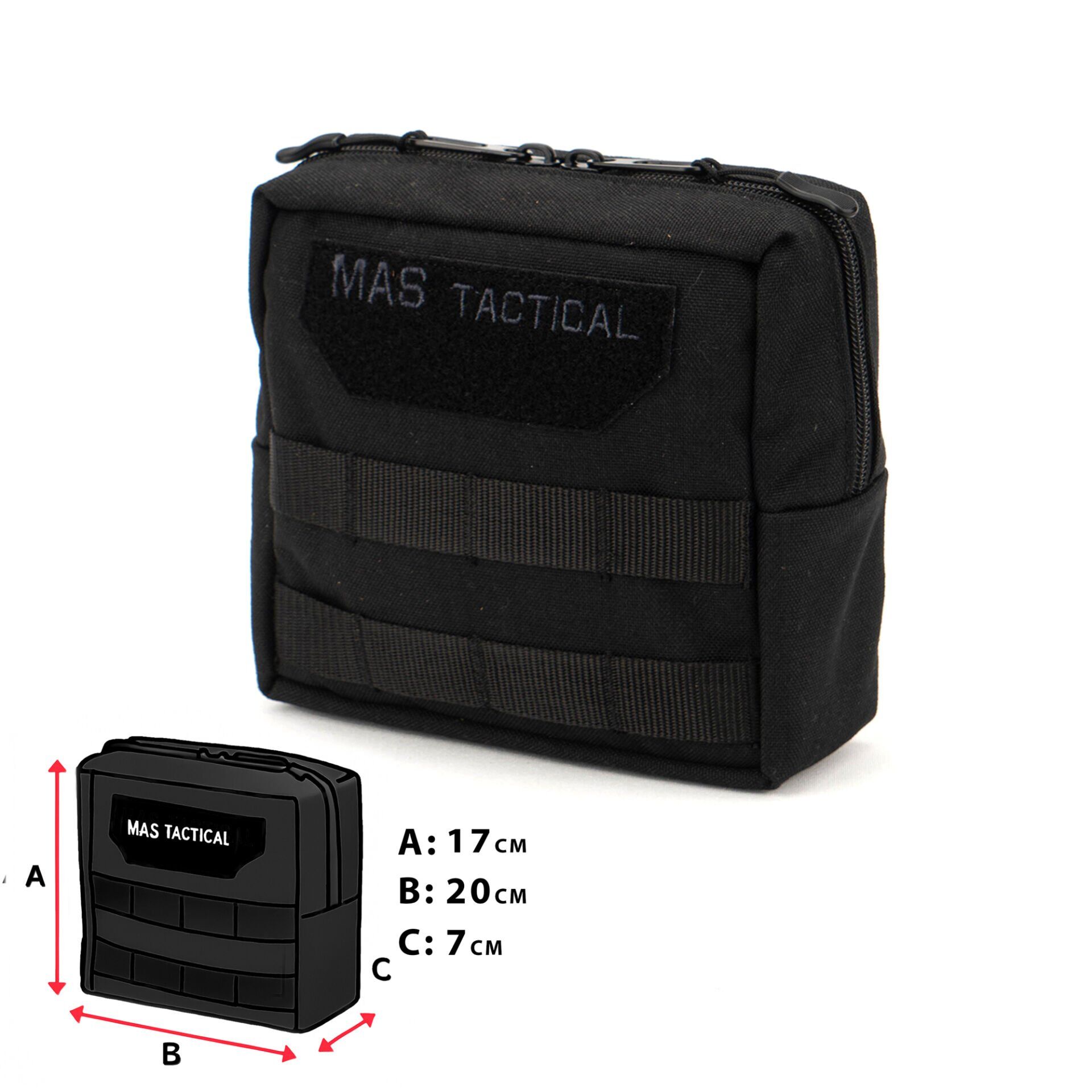 Mas Tactical® Genel Maksat Cebi Siyah XL Gen2